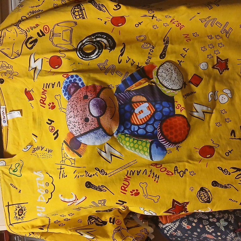 Colorful Graphic T-Shirt with Bear Design 3xL- See Measurements In Description. - Picture 17 of 17